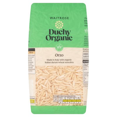 Duchy Organic organic orzo pasta 500g bag, UK version
