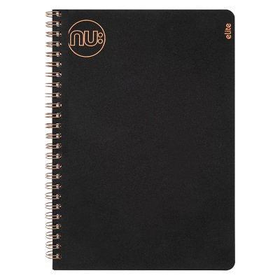 Nu Kraft A5 wire-bound notebook black, UK version