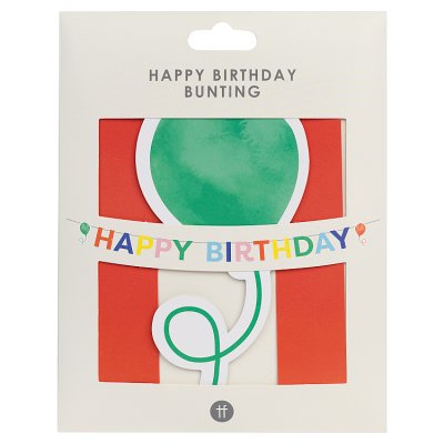 Talking Tables Happy Birthday bunting party decoration - British product