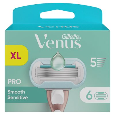 Gillette Venus Sensitive blades 6 pack, imported from the UK