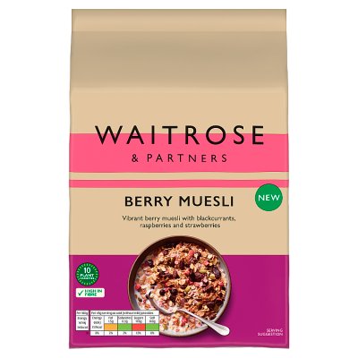 Waitrose berry muesli cereal 750g, imported from the UK