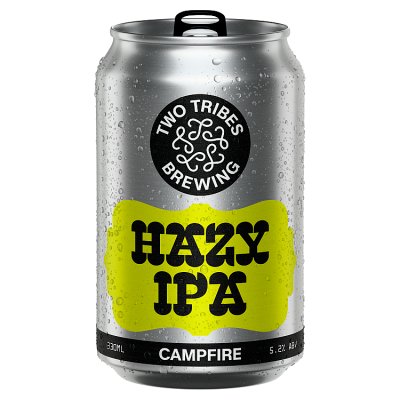 Two Tribes Campfire Hazy IPA 330ml can (British brand)