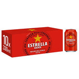 Estrella Damm lager 10x330ml (British brand)