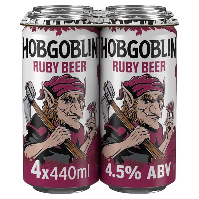 Hobgoblin Ruby Ale multipack 4x440ml cans (British brand)