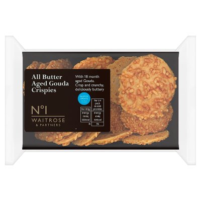 Waitrose All Butter Aged Gouda Crispies 75g - British product