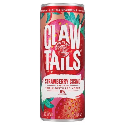 White Claw Clawtails strawberry cosmo cocktail 250ml, UK version