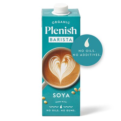 Plenish organic soya barista drink 1 litre, imported from the UK