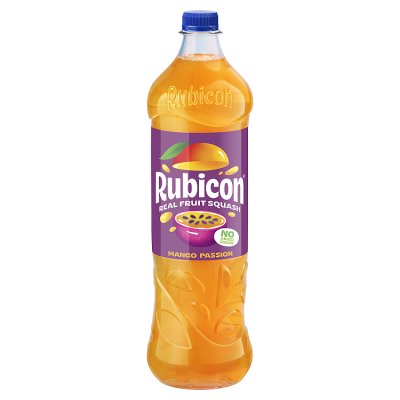 Rubicon Mango Passion squash 1L, imported from the UK