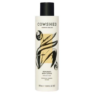 Cowshed Replenish body lotion 300ml with vetiver, imported from the UK