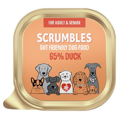 Scrumbles duck grain free wet dog food 150g - British product