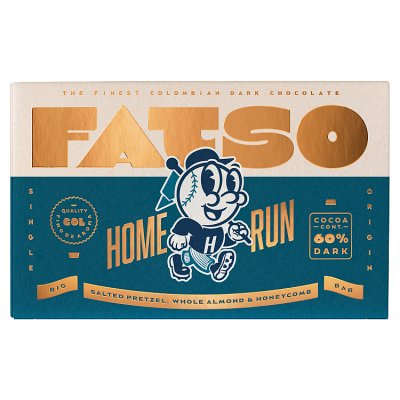 FATSO Home Run dark chocolate bar 150g, UK version