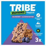 TRIBE blueberry almond flapjack bars 3x50g, imported from the UK