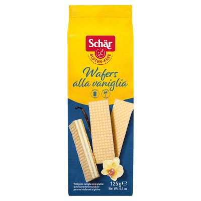 Schar gluten free vanilla wafers 125g, imported from the UK