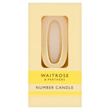 Waitrose 0 number cake candle single, imported from the UK