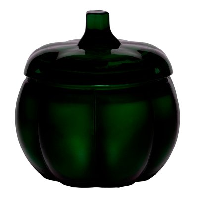 Bespoke77 pumpkin-shaped glass candle with spiced apple fragrance - British product