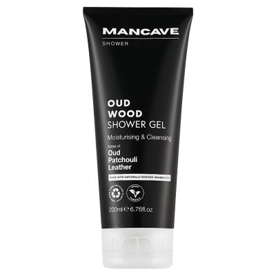 ManCave Oud Wood shower gel 200ml for men, UK version