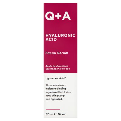 Q+A hyaluronic acid facial serum, 30ml, UK version