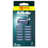 Gillette Mach3 razor blade refills, 12 pack (British brand)