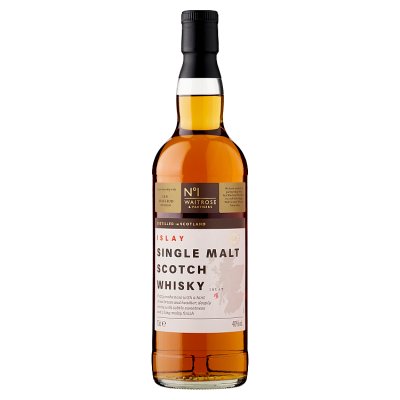 Waitrose Islay single malt Scotch whisky 70cl, imported from the UK