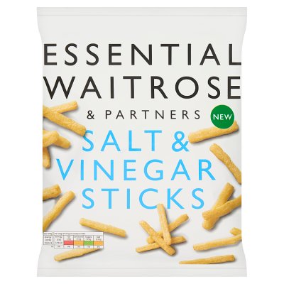 Waitrose salt & vinegar sticks 100g, imported from the UK