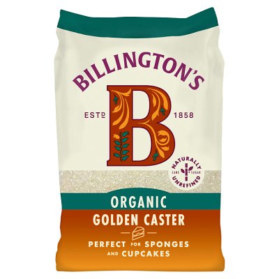 Billington's organic golden caster sugar 500g, imported from the UK