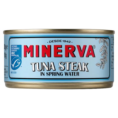 Minerva skipjack tuna steak in spring water 200g - British product