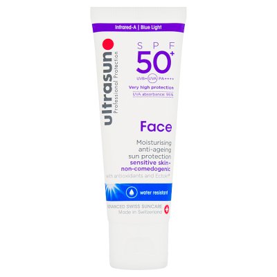 Ultrasun face sunscreen SPF50+ 25ml for sensitive skin, UK version