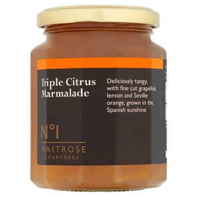 Waitrose No.1 triple citrus marmalade 320g (British brand)