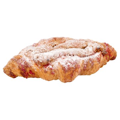 Raspberry and White Chocolate Crookie, a croissant cookie - British product
