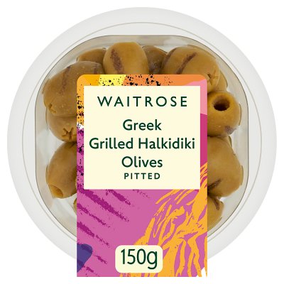 Waitrose Greek grilled Halkidiki olives 150g (British brand)