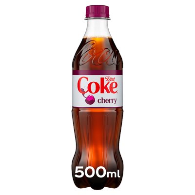 Diet Coke Cherry 500ml soft drink - British product
