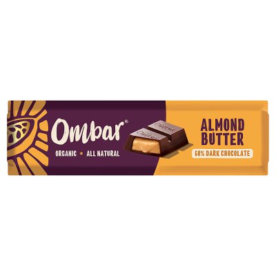 Ombar almond butter chocolate bar 42g, imported from the UK