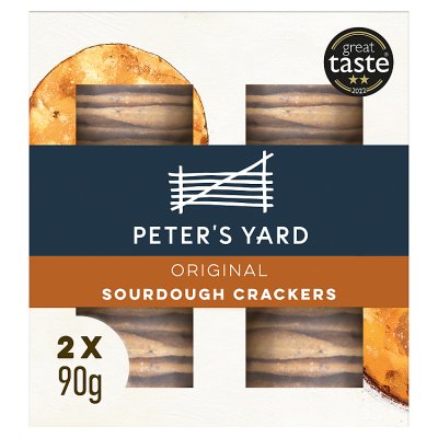 Peter's Yard original sourdough crackers twin pack 2 x 90g, UK version