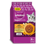 Whiskas Superfoods Poultry in Jelly cat food 6x50g, imported from the UK