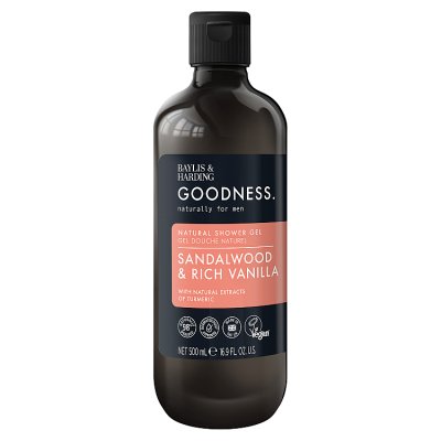 Baylis & Harding sandalwood and vanilla shower gel 500ml, imported from the UK