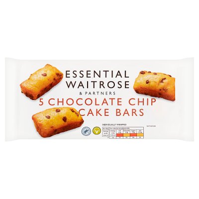 Essential Waitrose chocolate chip cake bars 5 pack - British product