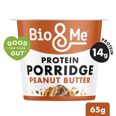 Bio&Me peanut butter protein porridge pot 65g (British brand)