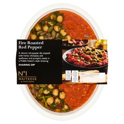 Waitrose fire roasted red pepper sharing dip 300g, imported from the UK