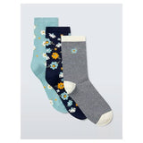 Ankle socks navy ditsy stripe 3 pack size 3 - British product
