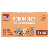 Scrumbles Meaty wet dog food 6x150g, imported from the UK