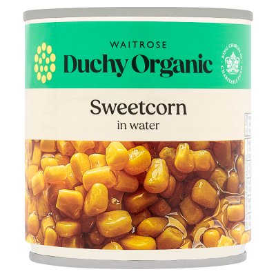 Waitrose Duchy Organic sweetcorn in water 150g - British product