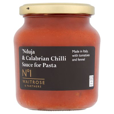 Waitrose Nduja Calabrian chilli pasta sauce 290g, imported from the UK