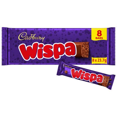 Cadbury Wispa chocolate bar multipack 7x23.7g (British brand)