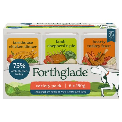 Forthglade wet dog food variety pack 6x150g (British brand)