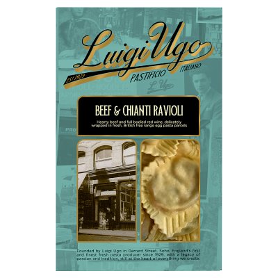 Luigi Ugo beef and chianti ravioli 250g (British brand)