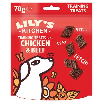 Lily's Kitchen chicken and beef training treats 70g, imported from the UK