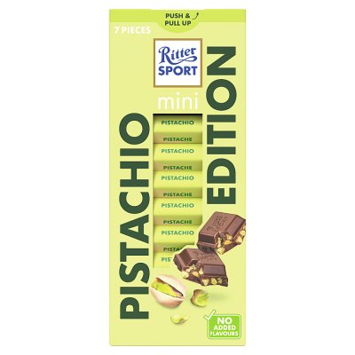 Ritter Sport pistachio chocolate mini bars 7x16.7g, UK version