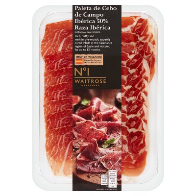 Waitrose No.1 paleta de cebo Ibérica 80g, imported from the UK
