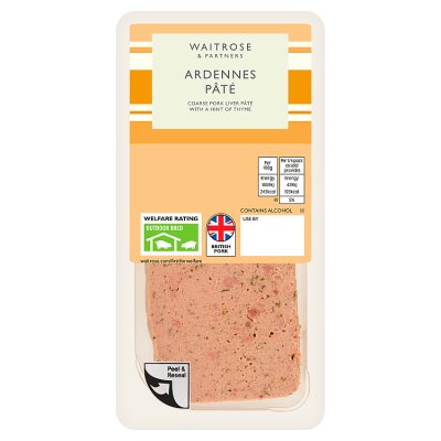 Waitrose Ardennes pork pâté 170g - British product