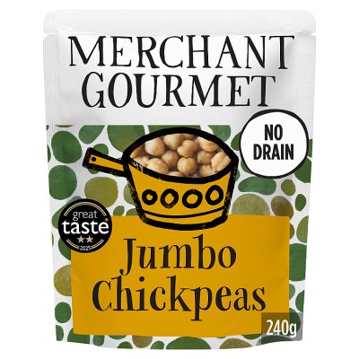 Merchant Gourmet jumbo chickpeas in Italian olive oil 240g - British product